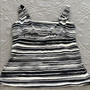 Lands' End Striped Tankini 12D
